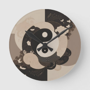 Japanse Kunst Yin Yang Ronde Klok