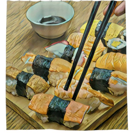 Japanse kunstminnaar douchegordijn (Voorkant)