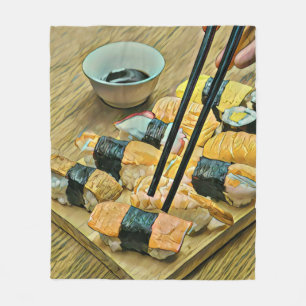 Japanse kunstminnaar fleece deken
