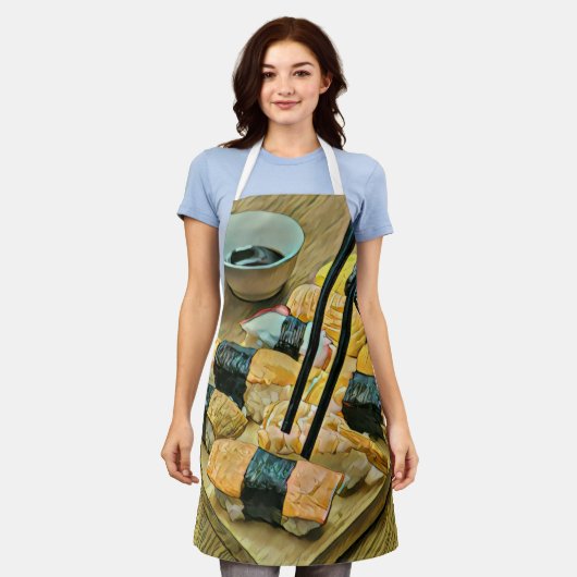 Japanse kunstminnaar schort (Gedragen)