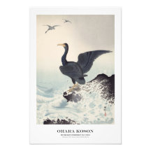 Japanse Kunstprint - Ohara Koson - Aalscholver