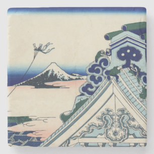 Japanse Kunststof Fuji uit Honganji Temple Stenen Onderzetter