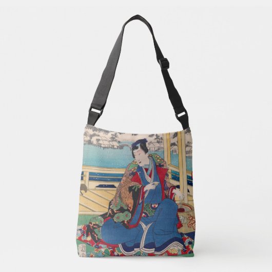 Japanse kunstzakken crossbody tas (Voorkant)