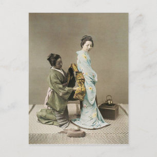 Japanse Lady Geisha Aziatische  kunst Briefkaart