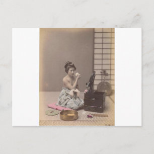 Japanse Lady Geisha Aziatische  kunst Briefkaart