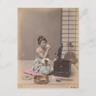 Japanse Lady Geisha Aziatische kunst Briefkaart