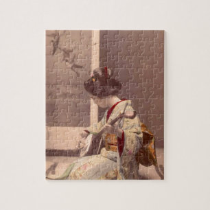 Japanse Lady Geisha Aziatische kunst Legpuzzel