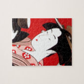 Japanse Lady Tea Serving Ceremony Art Print Legpuzzel (Horizontaal)