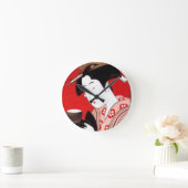 Japanse Lady Tea Serving Ceremony Art Print Ronde Klok (Huis)