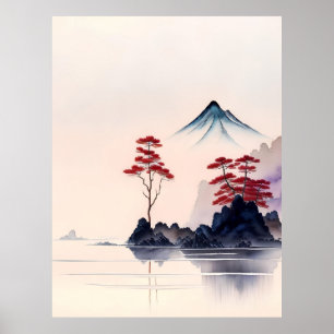  Japanse landschapskunst Poster