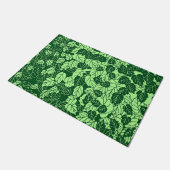 Japanse Leaf Print, Emerald and Lime Green Deurmat (Schuin)