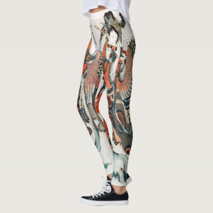 Japanse Leggings van Hokusai - Koel
