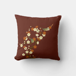 Japanse lente Sweet Green Songbird Kussen