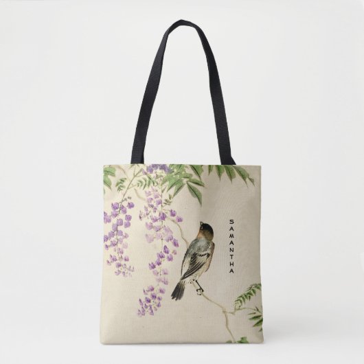 Japanse  Lila Canvas tas van het Sparrow Monogram (Voorkant)