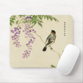 Japanse Lila reservemonogram Mousepad Muismat (Met muis)