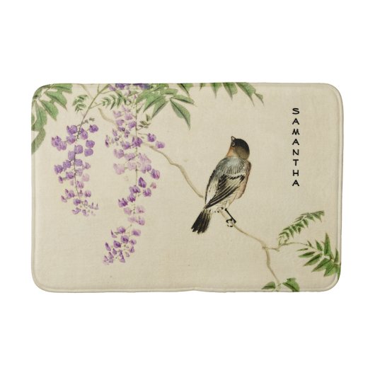 Japanse Lila Sparrow Bath Mat (Voorkant)