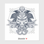 Japanse Lion Samurai Emblem Sticker (Vel)