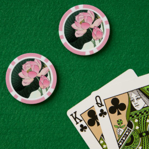 Japanse Lotus Flower  Fine Art Poker Chips