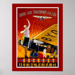  Japanse luchtvaartmaatschappij AD Poster
