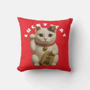 Japanse Lucky Cat Charm Kussen