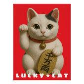 Japanse Lucky Cat Charm Perfect Poster (Voorkant)