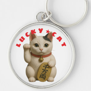 Japanse Lucky Cat Charm Sleutelhanger
