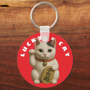 Japanse Lucky Cat Charm Sleutelhanger