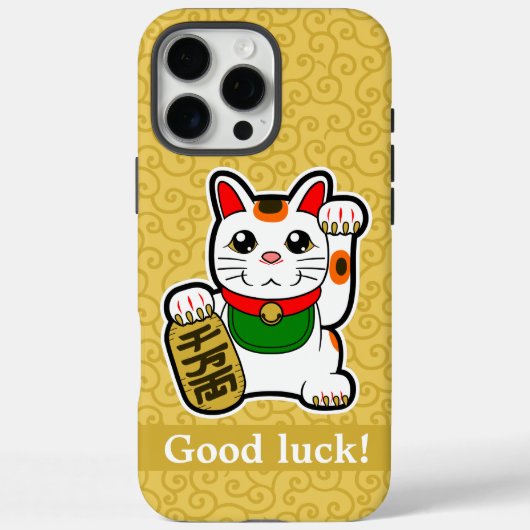 Japanse Lucky Cat Hoesje-Mate iPhone Case (Achterkant)