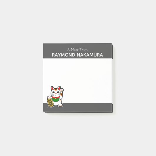 Japanse Lucky Cat op maat Post-it® Notes (Voorkant)