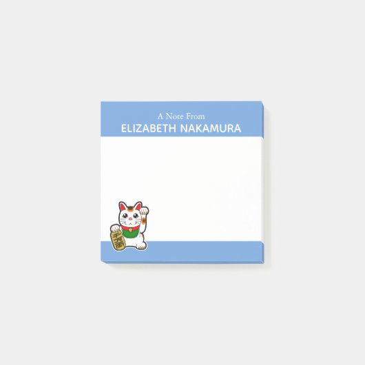 Japanse Lucky Cat op maat Post-it® Notes (Voorkant)
