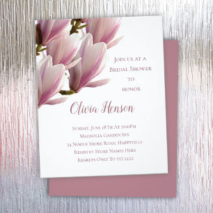 Japanse Magnolia Budget Bruids Shower Uitnodiging Flyer