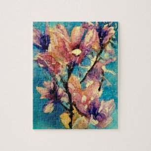 Japanse Magnolia waterverf batik Legpuzzel