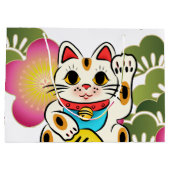 Japanse maneki Neko Sakura Gift Bag Large Cadeauzakje (Achterkant)