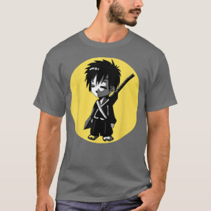 Japanse Manga Anime Samurai Warrior Boy Yellow Su T-shirt