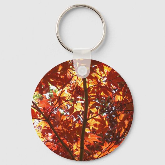 Japanse Maple in de zon Sleutelhanger (Voorkant)