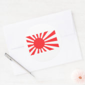 Japanse marine vlag ronde sticker (Envelop)