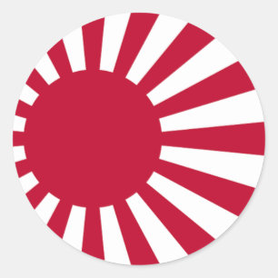 Japanse marineslag - Japanse stijgende zonvlag Ronde Sticker