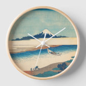 Japanse Master Woodblock Art Wall Clock (Voorkant)