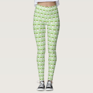Japanse Matcha Green Tea Latte Teacup Foodie Leggings