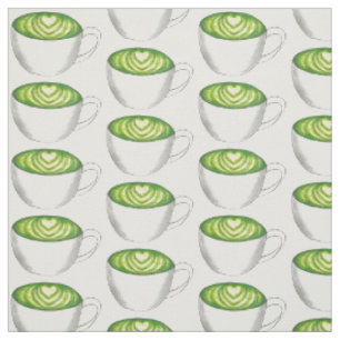 Japanse Matcha Green Tea Latte Teacup Foodie Stof