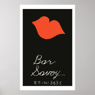  japanse matchbox cover (Bar Savoy) Poster