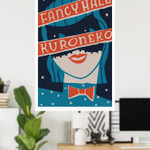  japanse matchbox cover (Fancy hal) Poster (Thuiskantoor)