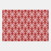 Japanse medaillon patroon, Aqua. Rood, zwart/wit Inpakpapier Vel (Voorkant 2)