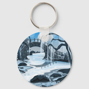 Japanse meditatie tuin sleutelhanger