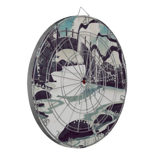 Japanse Meditation Garden Dartbord (Voorkant Links)