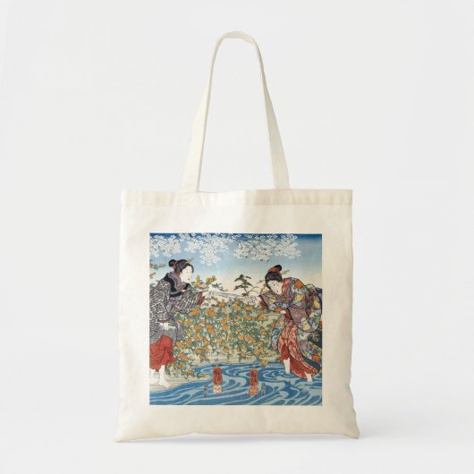 Japanse meisjes bij Ide Tama River Tote Bag (Voorkant)