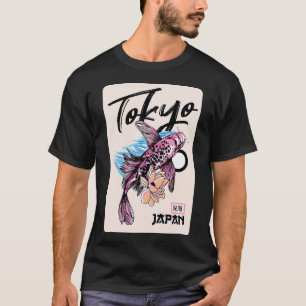japanse met koi vissen t-shirt