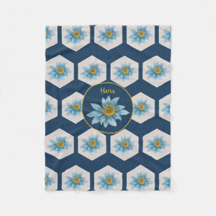 Japanse monogram van het strijkpatroon van het lan fleece deken