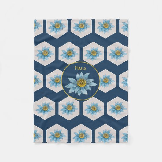 Japanse monogram van het strijkpatroon van het lan fleece deken (Voorkant)