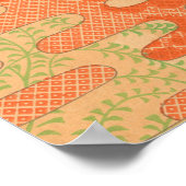  Japanse muur - Kunst rood Poster (Hoek)